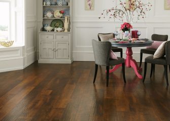 cherry wood Karndean in dining area
